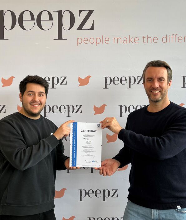 Das ISO 9001 Zertifikat der peepz GmbH