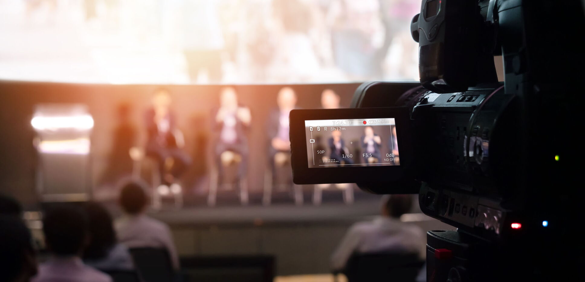 Video-Präsentationsmedien und Live-Streaming-Aufnahme