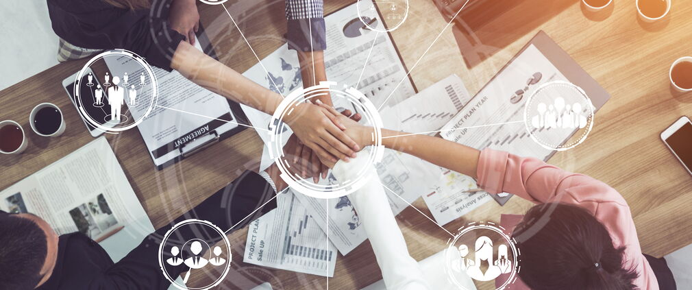 Human Resources Rekrutierung und Menschen Networking-Konzept